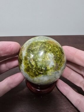 Green Opal Crystal Sphere 62 mm